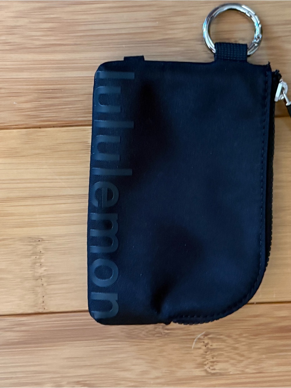 SOLD lululemon athletica Black Zip Key Pouch with Ring